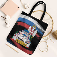 Serbia Statehood Day Tote Bag Saint Sava with Serbian Eagle