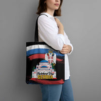 Serbia Statehood Day Tote Bag Saint Sava with Serbian Eagle