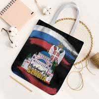 Serbia Statehood Day Tote Bag Saint Sava with Serbian Eagle