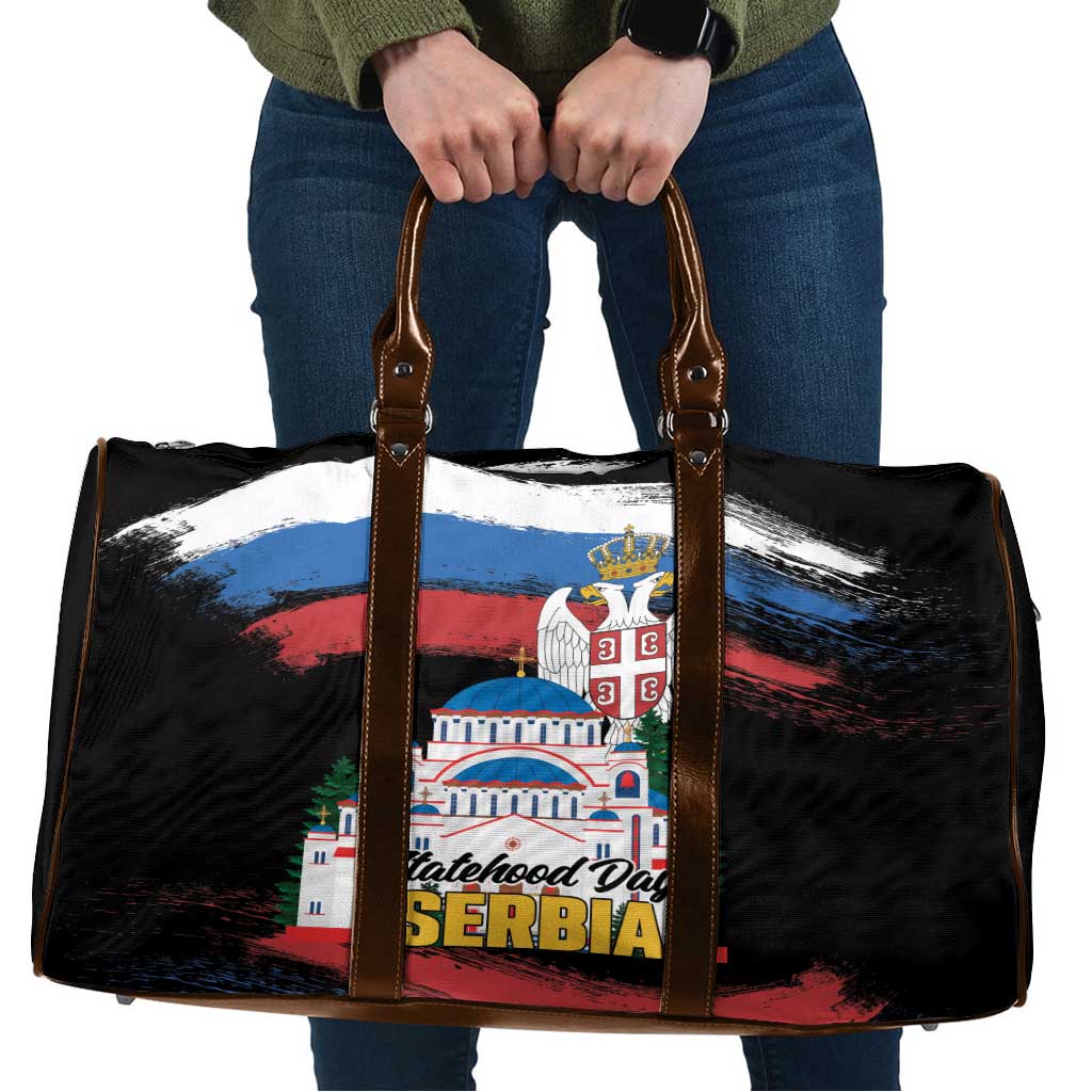 Serbia Statehood Day Travel Bag Saint Sava with Serbian Eagle