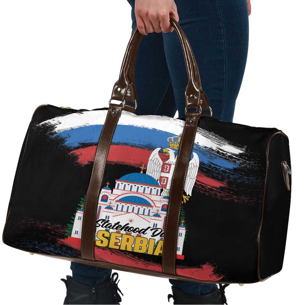 Serbia Statehood Day Travel Bag Saint Sava with Serbian Eagle