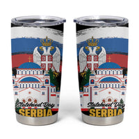 Serbia Statehood Day Tumbler Cup Saint Sava with Serbian Eagle