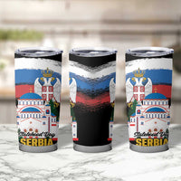 Serbia Statehood Day Tumbler Cup Saint Sava with Serbian Eagle