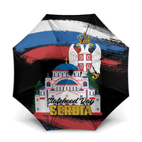 Serbia Statehood Day Umbrella Saint Sava with Serbian Eagle