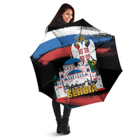 Serbia Statehood Day Umbrella Saint Sava with Serbian Eagle