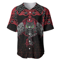 Black Dragon Vikings Baseball Jersey - Wonder Print Shop