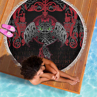 Black Dragon Vikings Beach Blanket - Wonder Print Shop