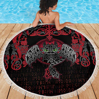 Black Dragon Vikings Beach Blanket - Wonder Print Shop