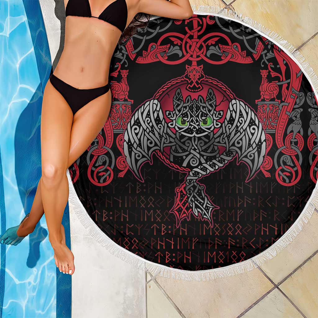 Black Dragon Vikings Beach Blanket - Wonder Print Shop