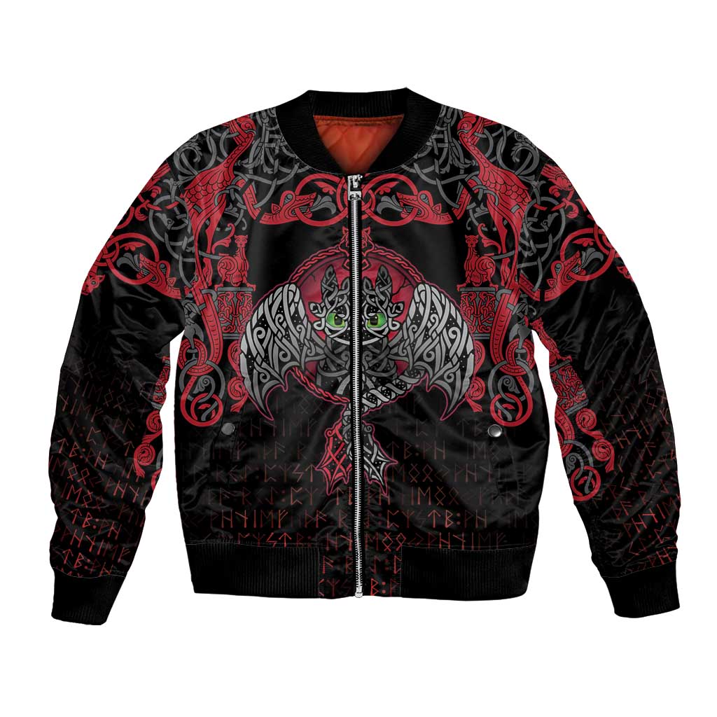 Black Dragon Vikings Bomber Jacket - Wonder Print Shop