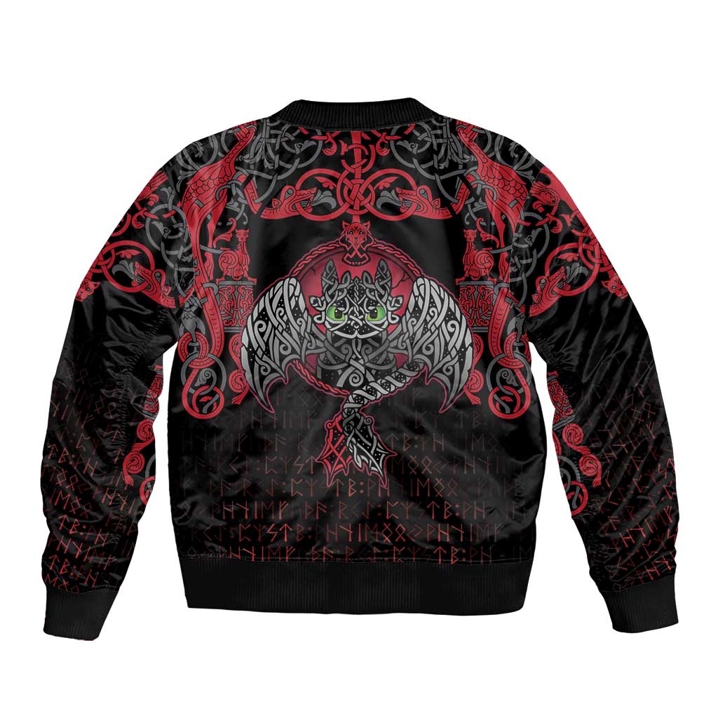Black Dragon Vikings Bomber Jacket - Wonder Print Shop