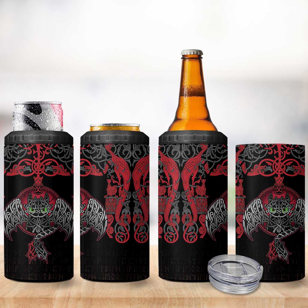 Black Dragon Vikings 4 in 1 Can Cooler Tumbler - Wonder Print Shop