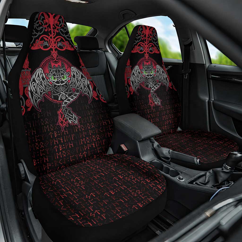 Black Dragon Vikings Car Seat Cover - Wonder Print Shop