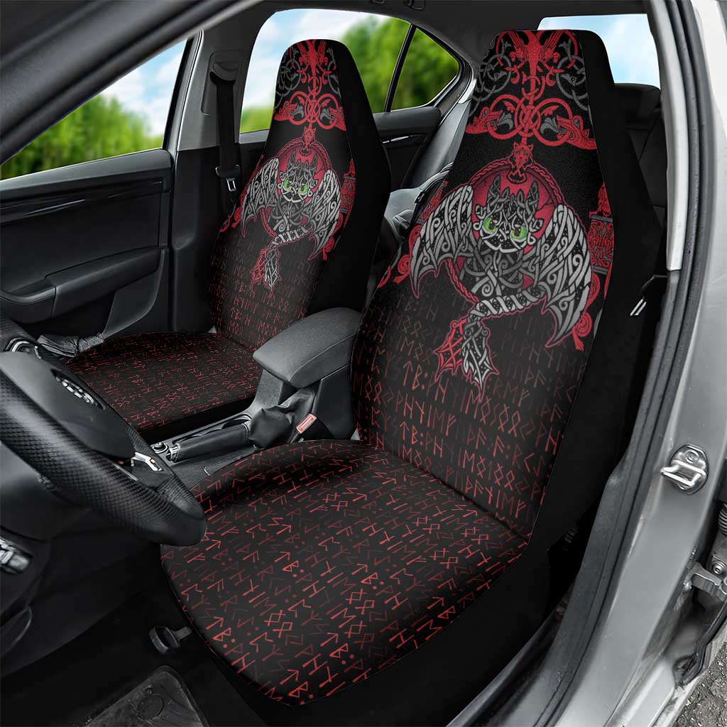 Black Dragon Vikings Car Seat Cover - Wonder Print Shop