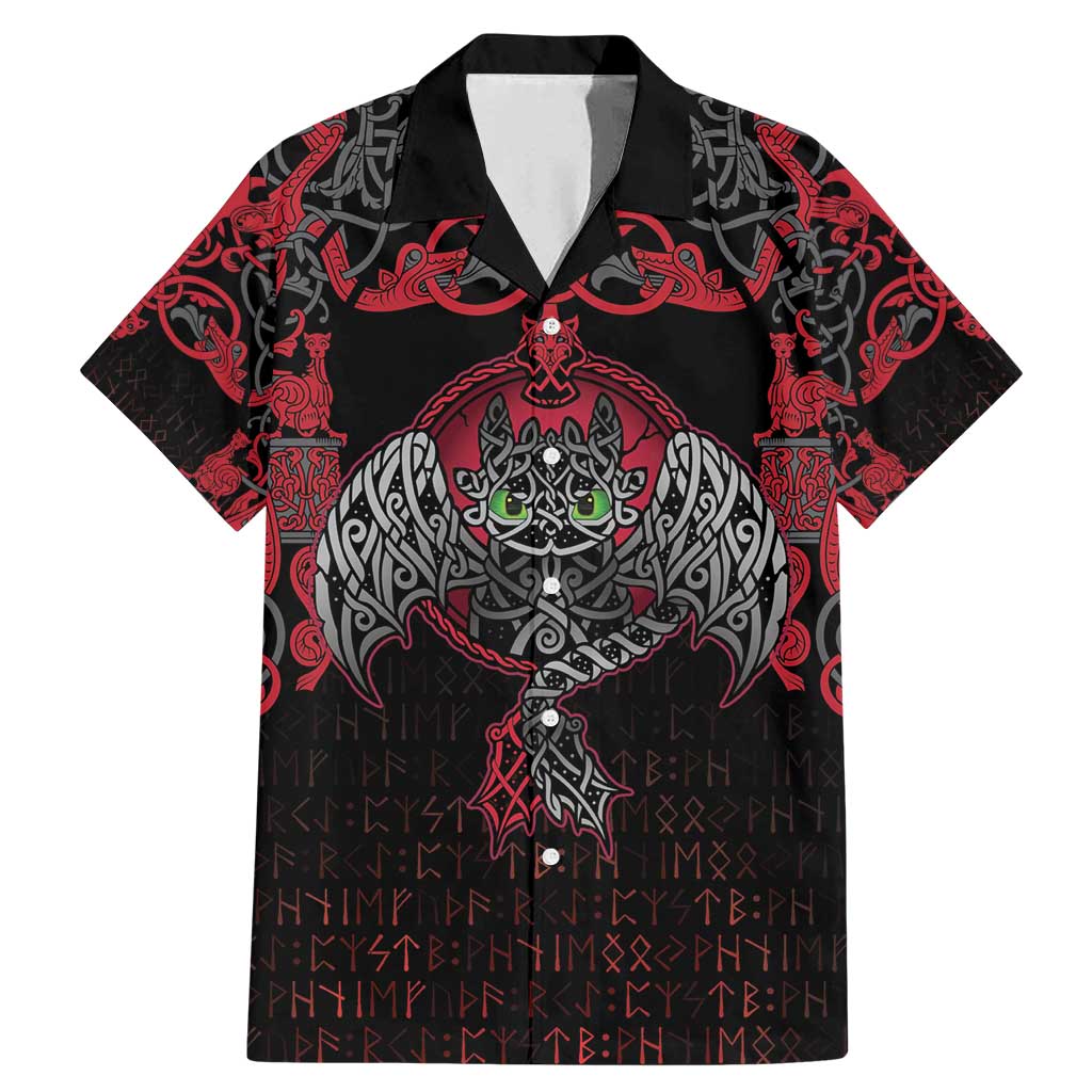 Black Dragon Vikings Family Matching Mermaid Dress and Hawaiian Shirt - Wonder Print Shop
