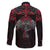 Black Dragon Vikings Family Matching Off The Shoulder Long Sleeve Dress and Hawaiian Shirt - Wonder Print Shop