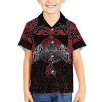 Black Dragon Vikings Family Matching Off Shoulder Maxi Dress and Hawaiian Shirt - Wonder Print Shop