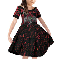 Black Dragon Vikings Family Matching Off Shoulder Short Dress and Hawaiian Shirt - Wonder Print Shop
