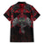 Black Dragon Vikings Family Matching Off Shoulder Short Dress and Hawaiian Shirt - Wonder Print Shop