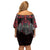 Black Dragon Vikings Family Matching Off Shoulder Short Dress and Hawaiian Shirt - Wonder Print Shop