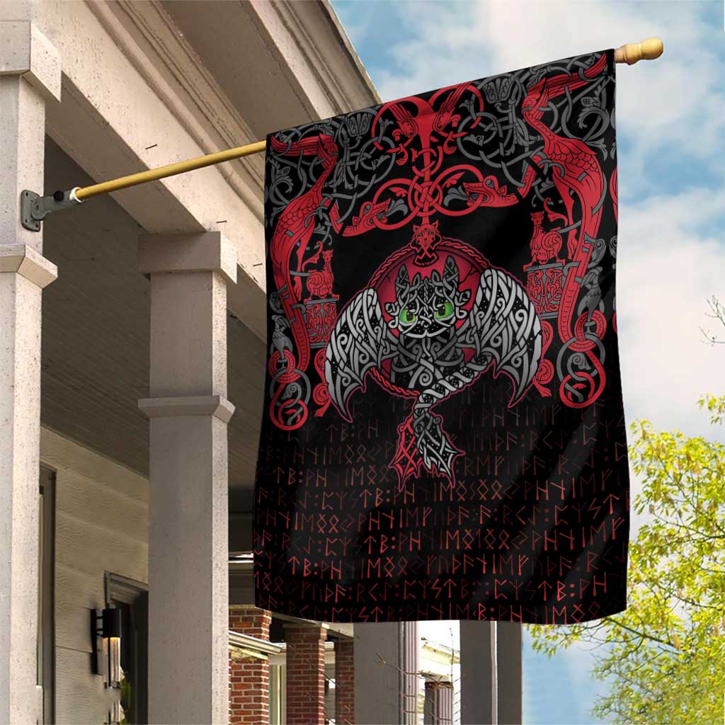 Black Dragon Vikings Garden Flag - Wonder Print Shop