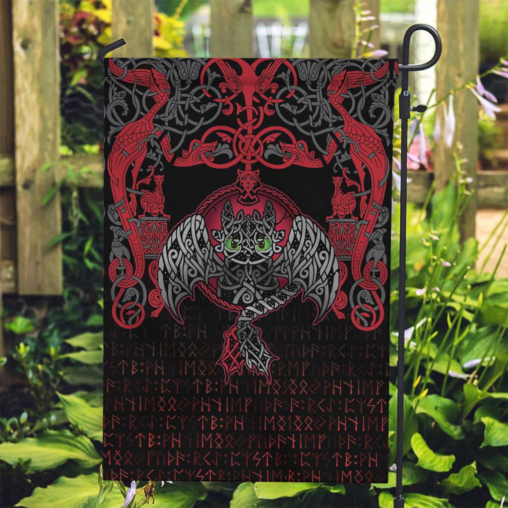 Black Dragon Vikings Garden Flag - Wonder Print Shop