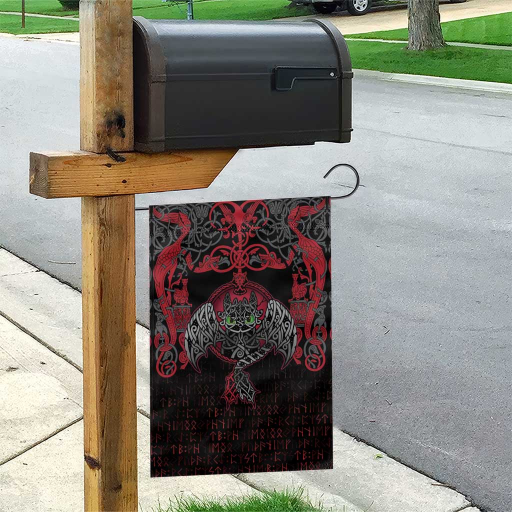 Black Dragon Vikings Garden Flag - Wonder Print Shop