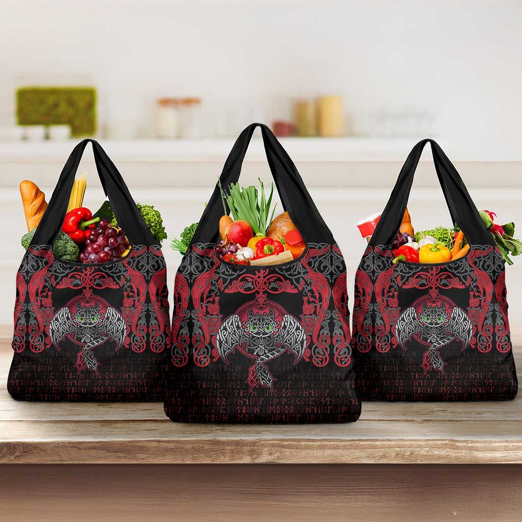 Black Dragon Vikings Grocery Bag - Wonder Print Shop