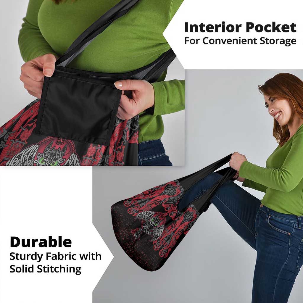 Black Dragon Vikings Grocery Bag - Wonder Print Shop