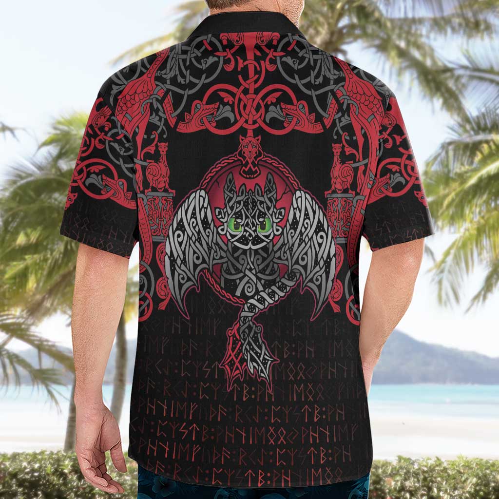 Black Dragon Vikings Hawaiian Shirt - Wonder Print Shop