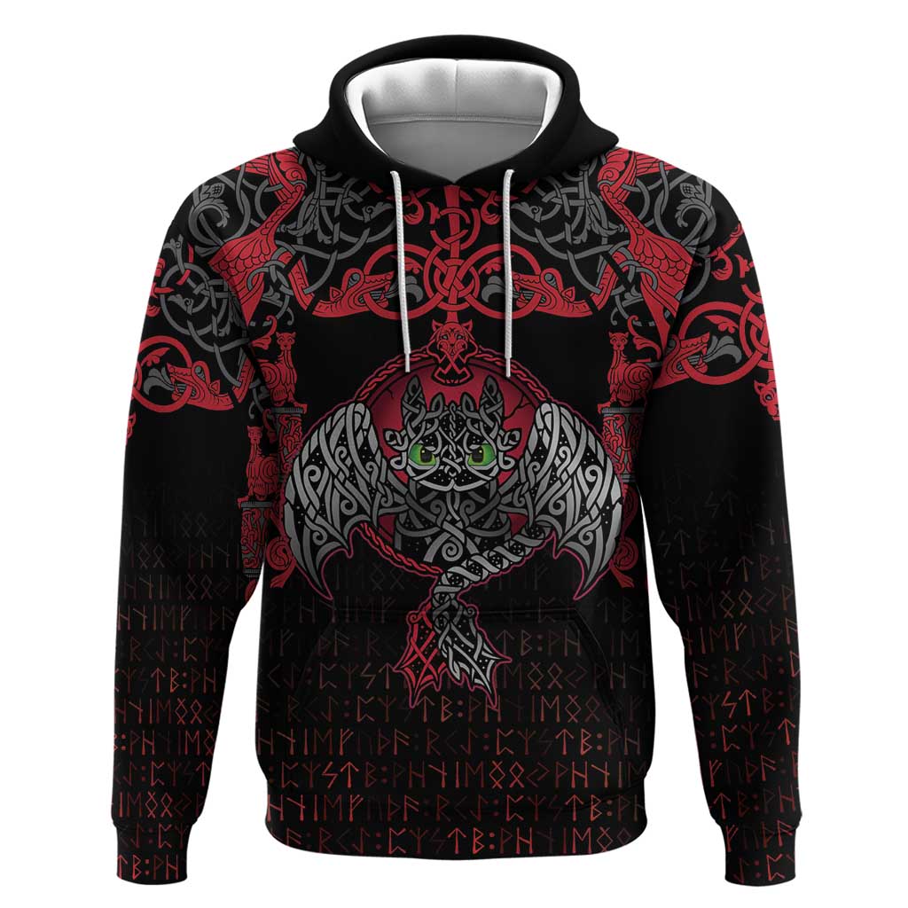 Black Dragon Vikings Hoodie - Wonder Print Shop