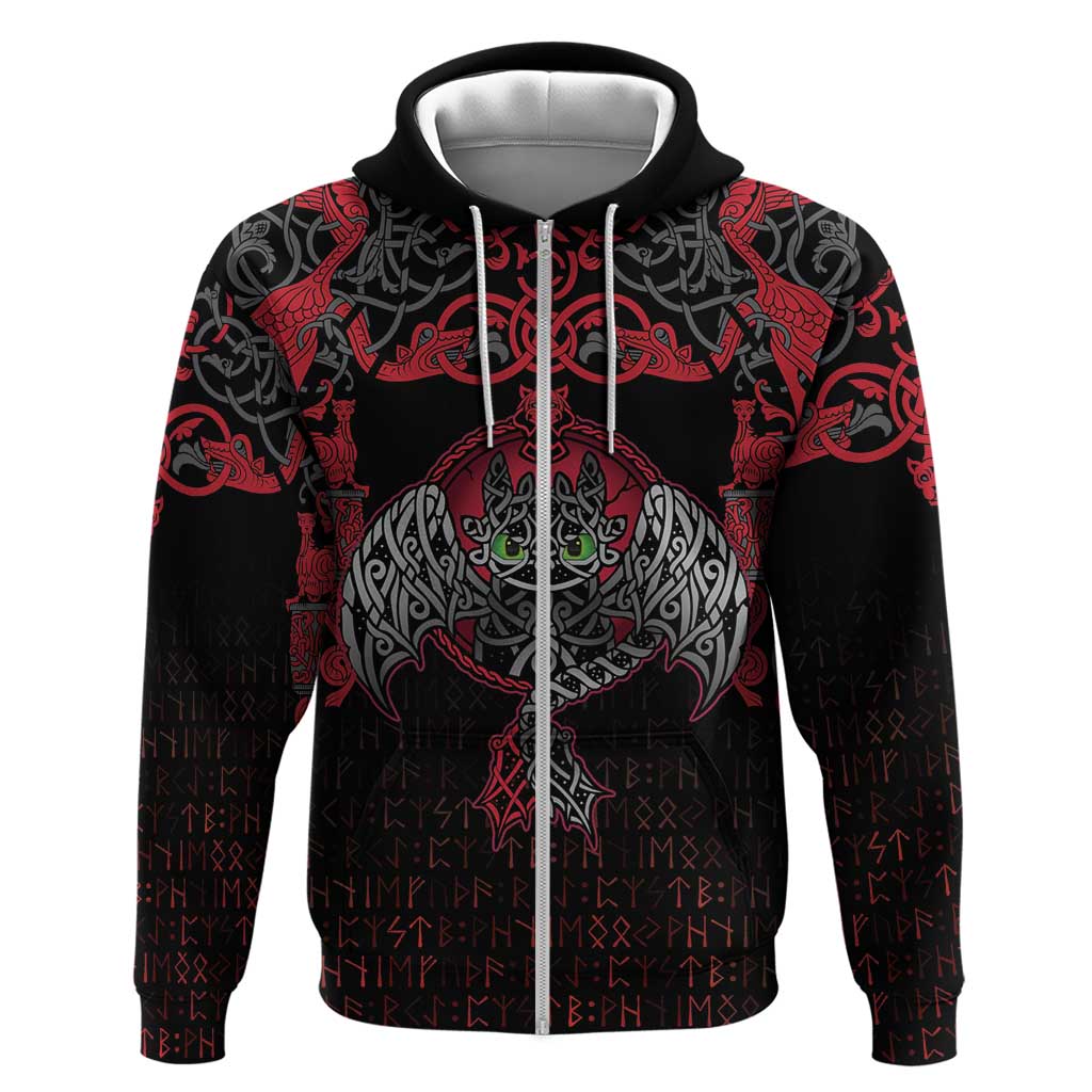 Black Dragon Vikings Hoodie - Wonder Print Shop