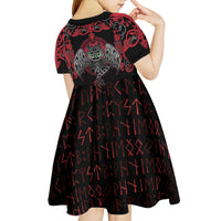 Black Dragon Vikings Kid Short Sleeve Dress - Wonder Print Shop
