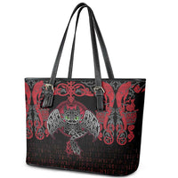 Black Dragon Vikings Leather Tote Bag - Wonder Print Shop