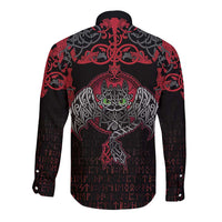 Black Dragon Vikings Long Sleeve Button Shirt - Wonder Print Shop