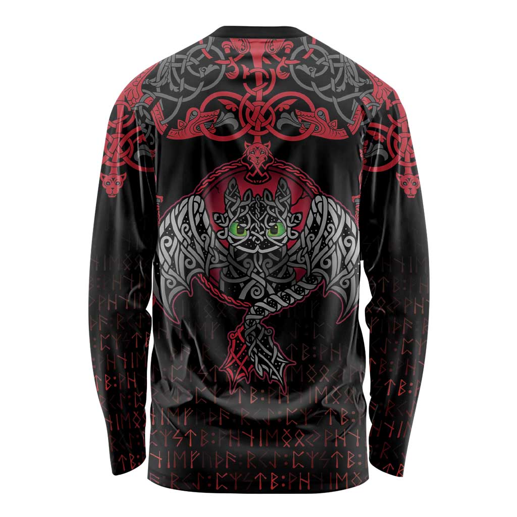 Black Dragon Vikings Long Sleeve Shirt - Wonder Print Shop