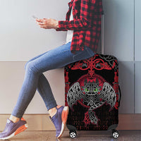 Black Dragon Vikings Luggage Cover - Wonder Print Shop