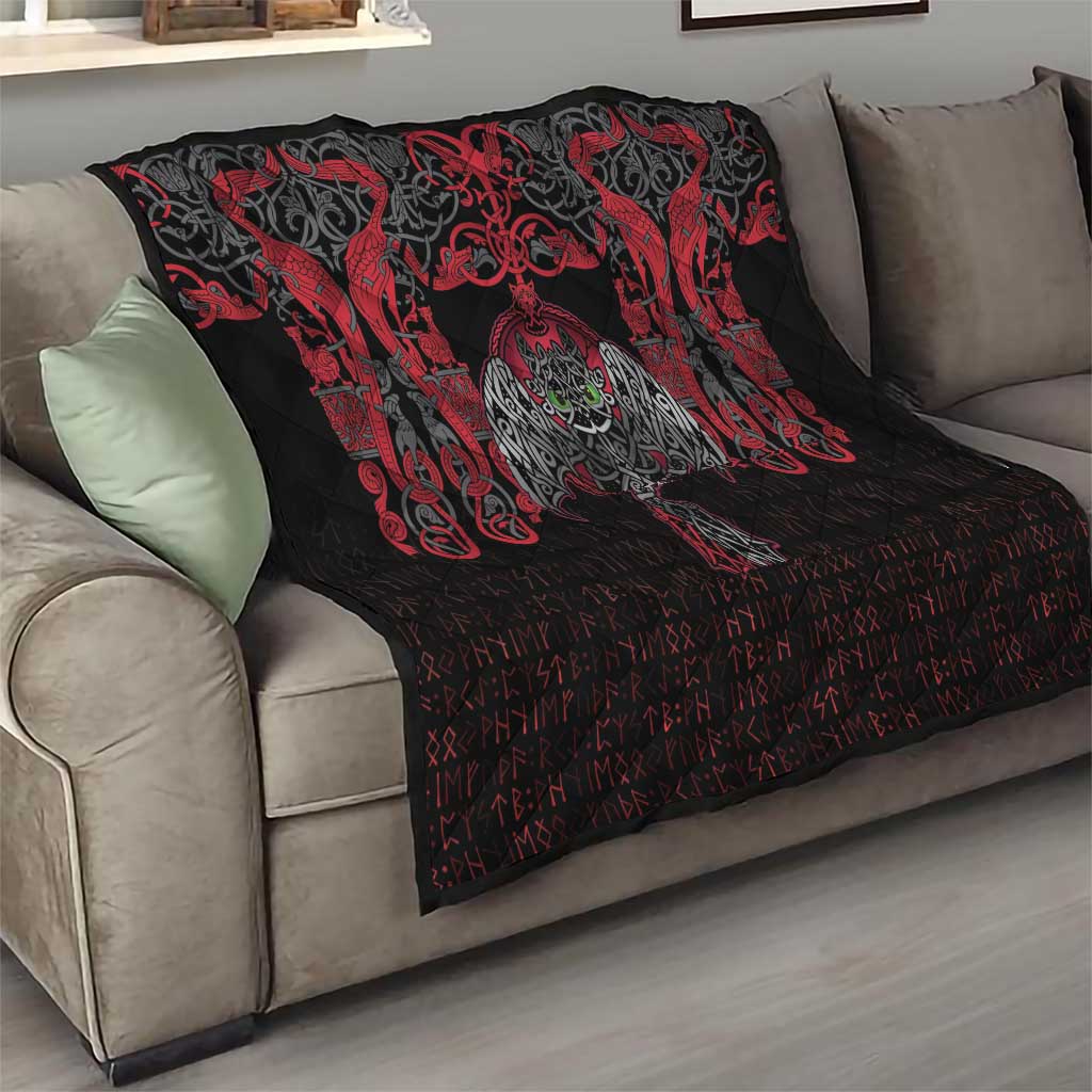 Black Dragon Vikings Quilt - Wonder Print Shop
