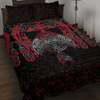 Black Dragon Vikings Quilt Bed Set - Wonder Print Shop