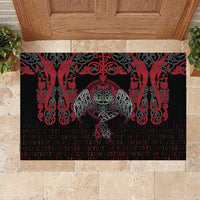 Black Dragon Vikings Rubber Doormat - Wonder Print Shop