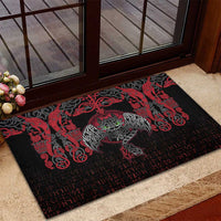 Black Dragon Vikings Rubber Doormat - Wonder Print Shop