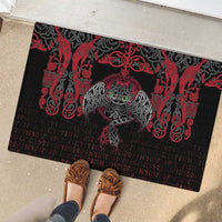 Black Dragon Vikings Rubber Doormat - Wonder Print Shop