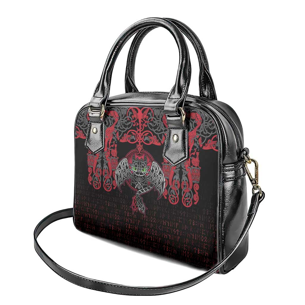 Black Dragon Vikings Shoulder Handbag - Wonder Print Shop