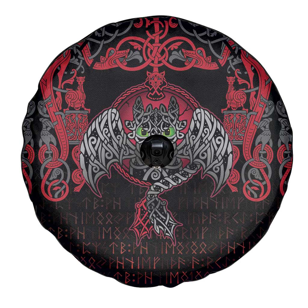 Black Dragon Vikings Spare Tire Cover - Wonder Print Shop
