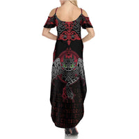Black Dragon Vikings Summer Maxi Dress - Wonder Print Shop