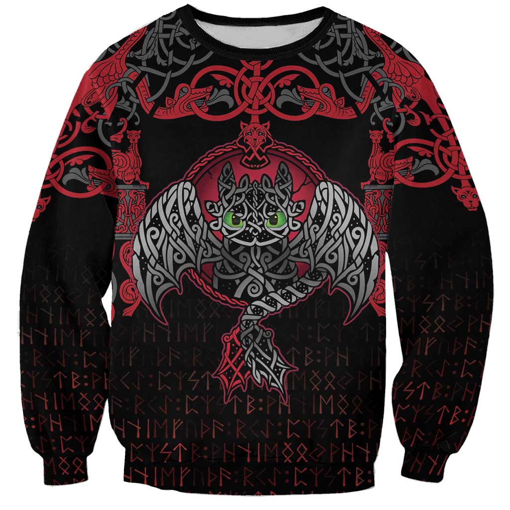 Black Dragon Vikings Sweatshirt - Wonder Print Shop
