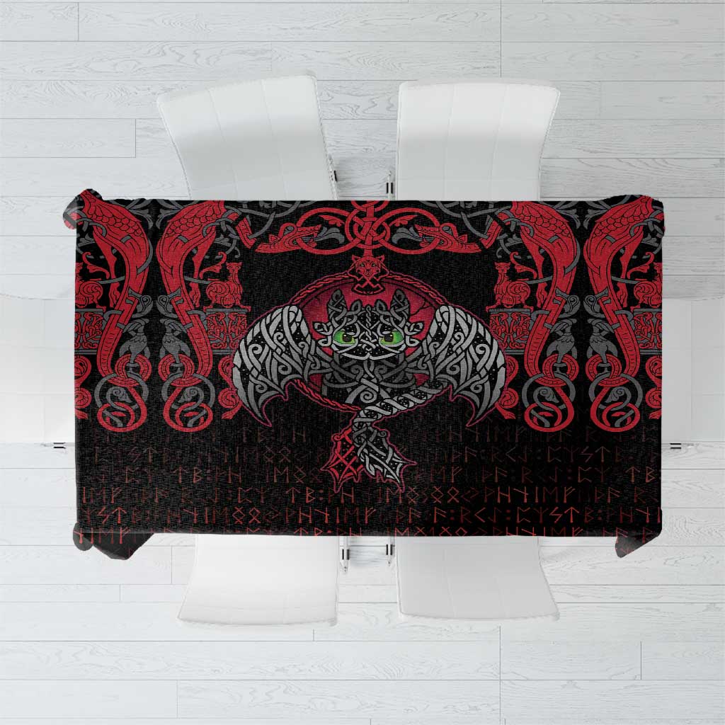 Black Dragon Vikings Tablecloth - Wonder Print Shop