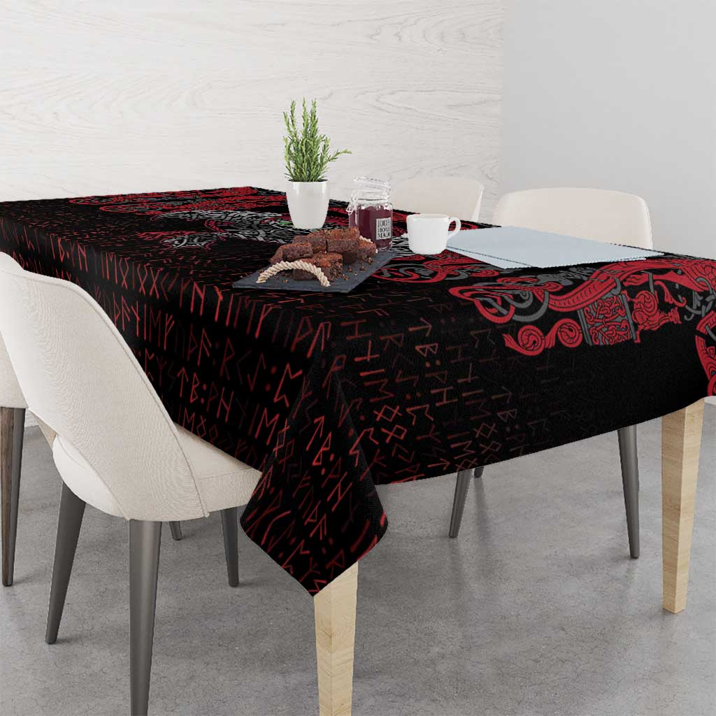 Black Dragon Vikings Tablecloth - Wonder Print Shop