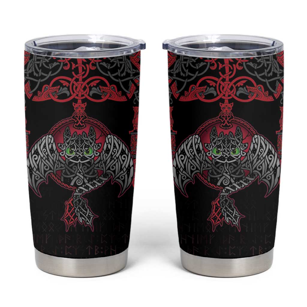 Black Dragon Vikings Tumbler Cup - Wonder Print Shop