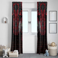 Black Dragon Vikings Window Curtain - Wonder Print Shop